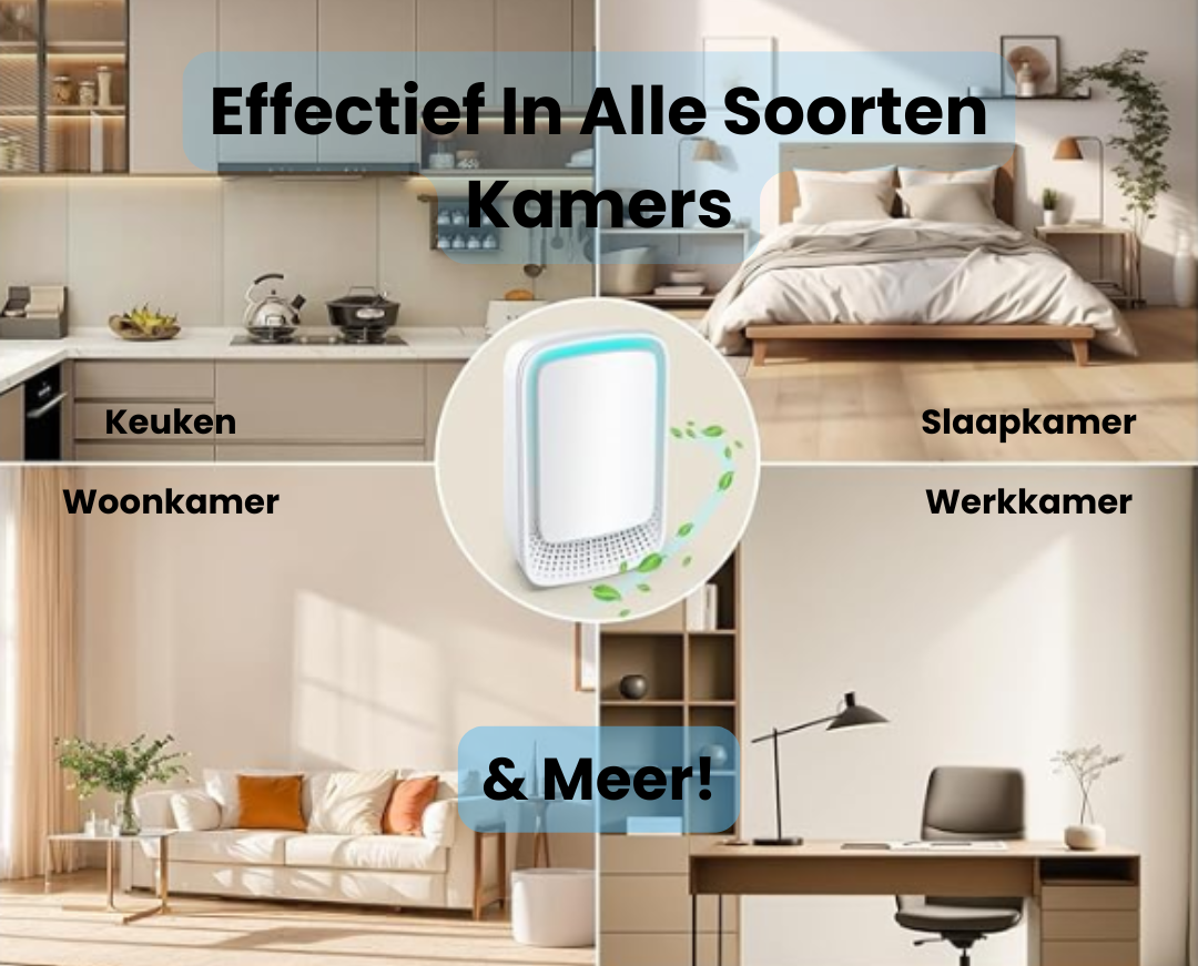 Purionix™ Moderne AI Lucht-Ionisator — Plug-In Luchtreiniger